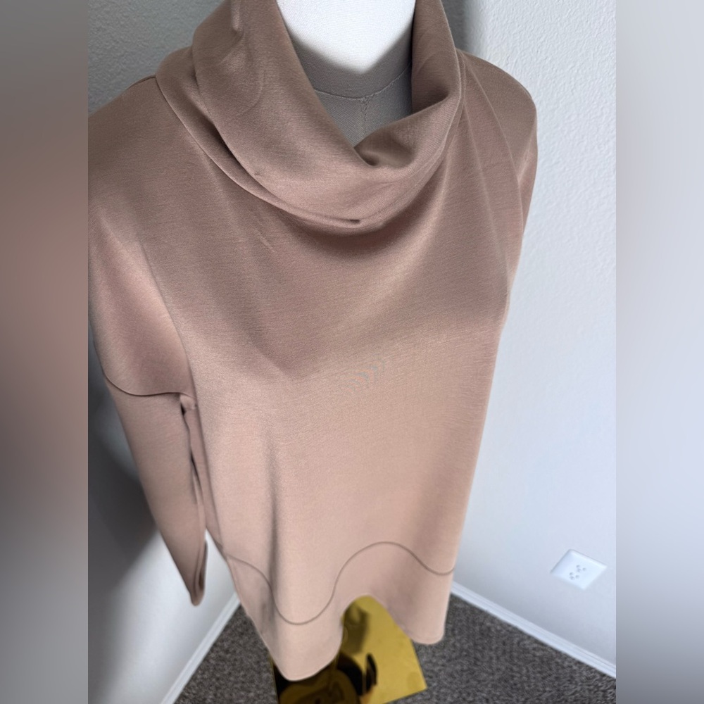 WIHOLL Taupe Mock Neck Long Sleeve Top – Size XL (NWT) - Picture 7 of 16